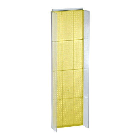 Azar Displays 16"W x 60"H Pegboard Powerwing Display 700356-YEL